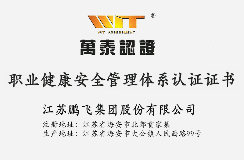 （2024年10月）职业健康安全管理体系认证证书